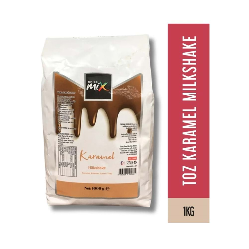 UNİCOMİX TOZ MİLKSHAKE KARAMEL 1000 GR