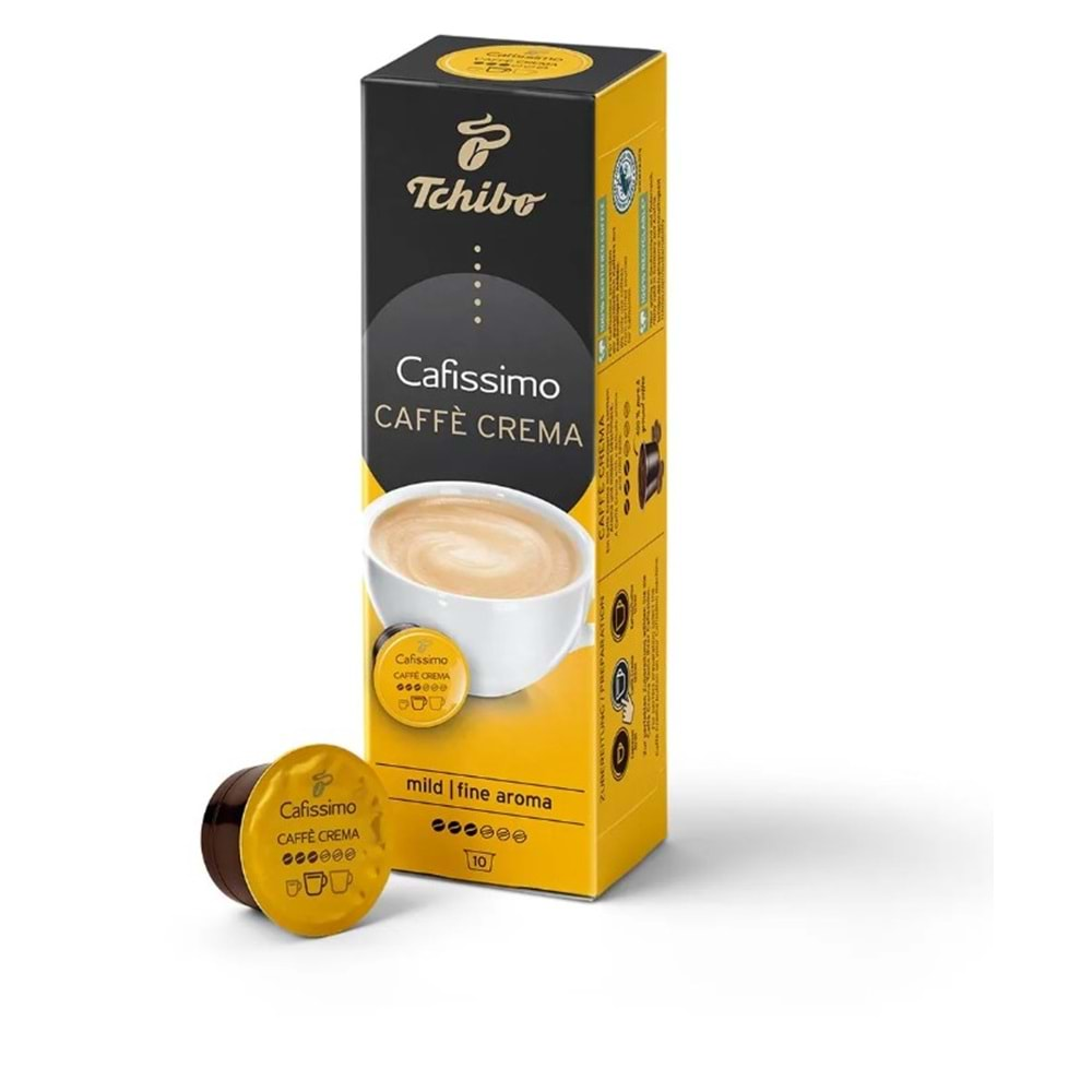 TCHİBO CAFİSSİMO CAFFE CREMA FİNE AROMA KAPSÜL KAHVE 10 ADET 464512