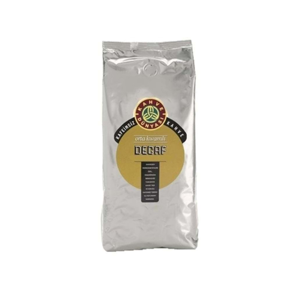 KAHVE DÜNYASI KAFEİNSİZ (DECAF) ÇEKİRDEK KAHVE 1 KG