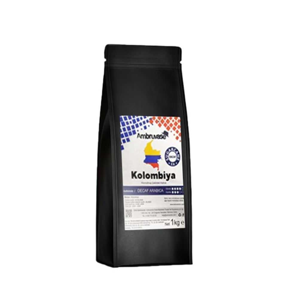 AMBRUVASE KOLOMBİYA DECAF ARABİCA KAVRULMUŞ KAHVE - 1 Kg.