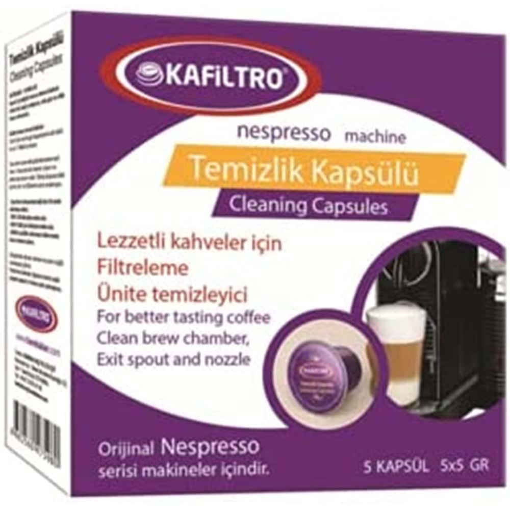 KAFİLTRO NESPRESSO MAKİNESİ TEMİZLİK KAPSÜLÜ 5*5 GR