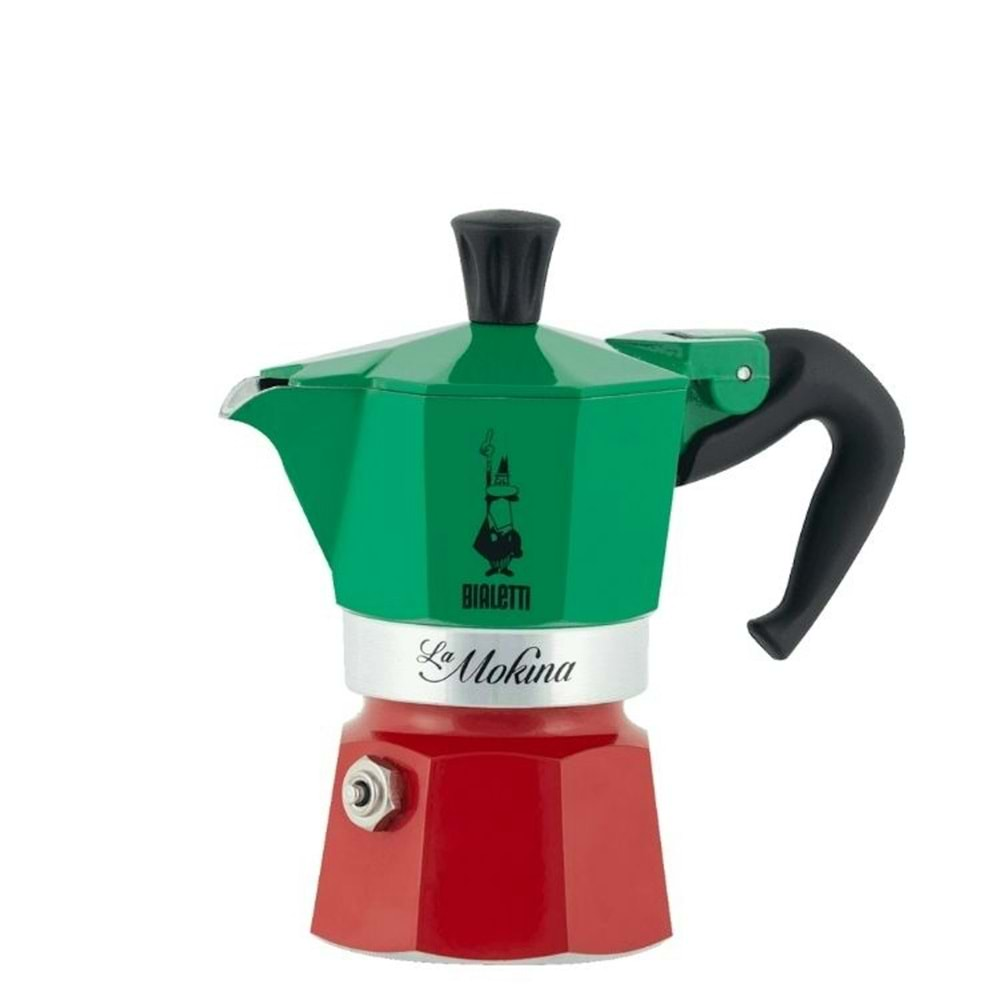 BİALETTİ MOKA POT LA MOKINA 1 CUP YEŞİL- KIRMIZI