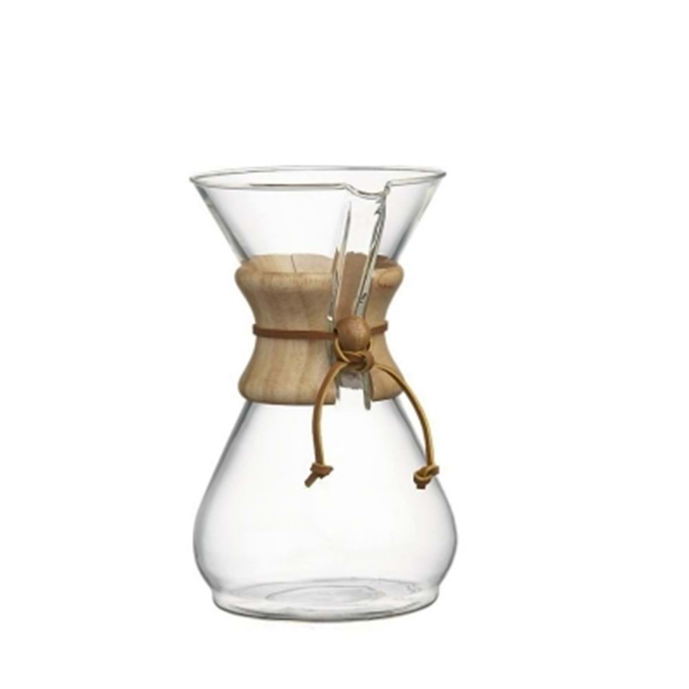 KAHVECİNİZ CAM KAHVE DEMLEME EKİPMANI 600 ML 4 CUP CHEMEX