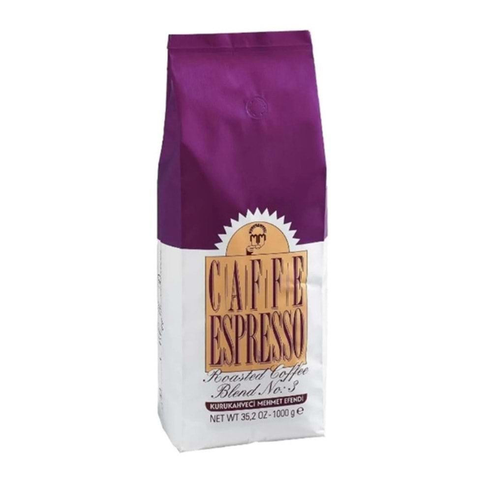 MEHMET EFENDİ ESPRESSO ROASTED BLEND NO 3 ÇEKİRDEK KAHVE 1 KG