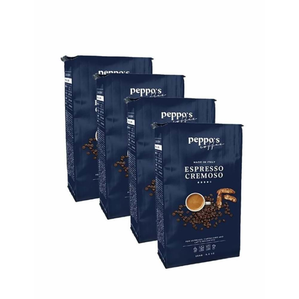 PEPPOS ESPRESSO CREMOSO FİLTRE KAHVE 250 GR * 4 ADET