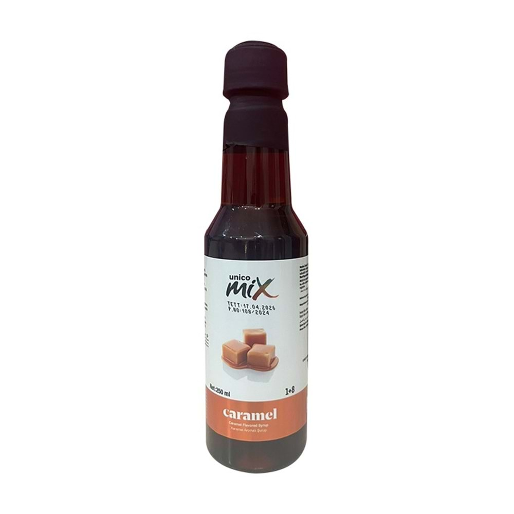 UNİCOMİX KARAMEL ŞURUP PET ŞİŞE 250 ML