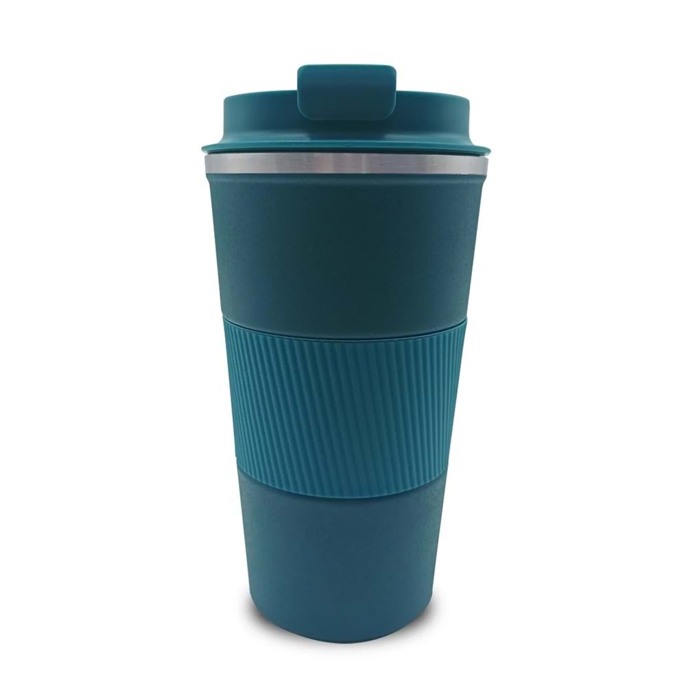 TERMOS MUG BARDAK BASKILI TURKUAZ