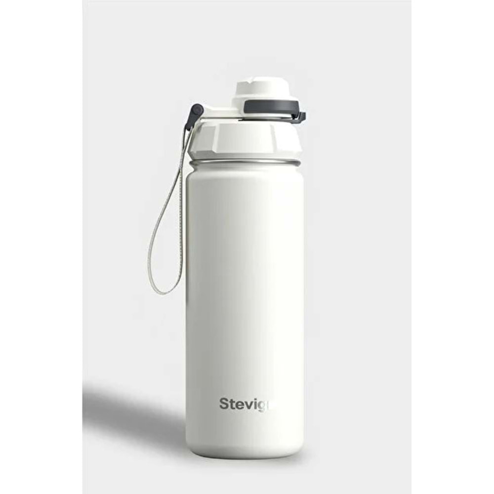 STEVIG 1 HAND LEAK-PROOF SIZDIRMAZ ÇELİK TERMOS 500 ML STAR WHITE ST-220