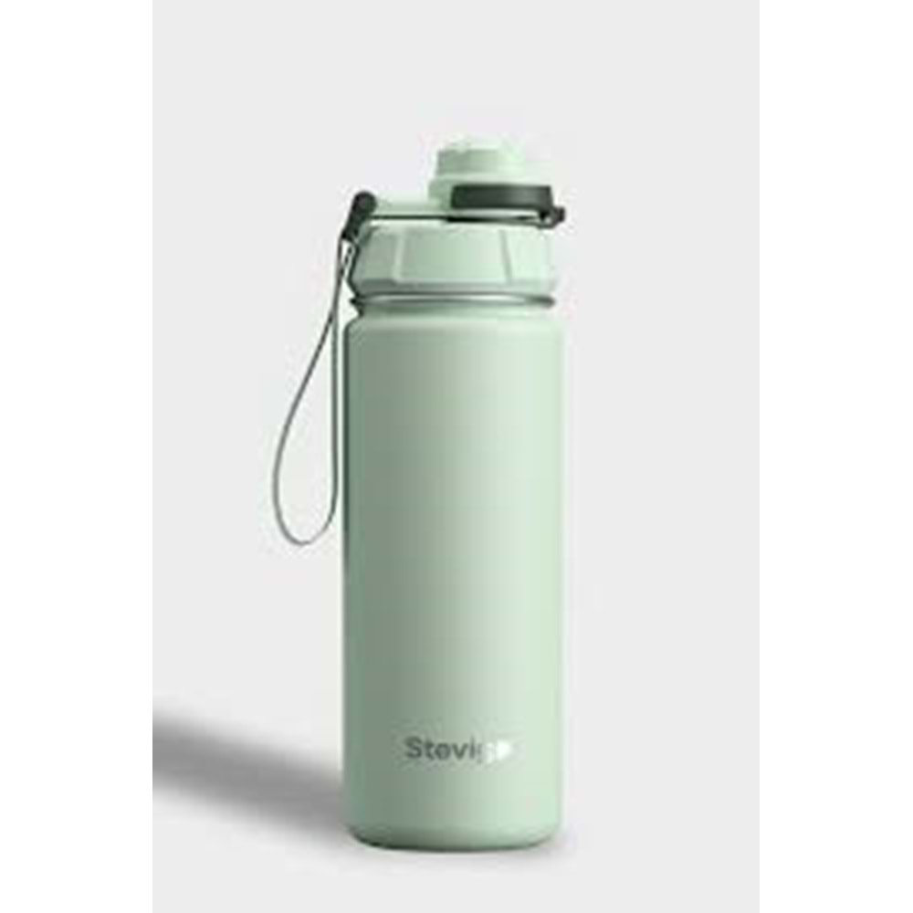 STEVIG 1 HAND LEAK-PROOF SIZDIRMAZ ÇELİK TERMOS 500 ML SMOKE GREEN ST-221