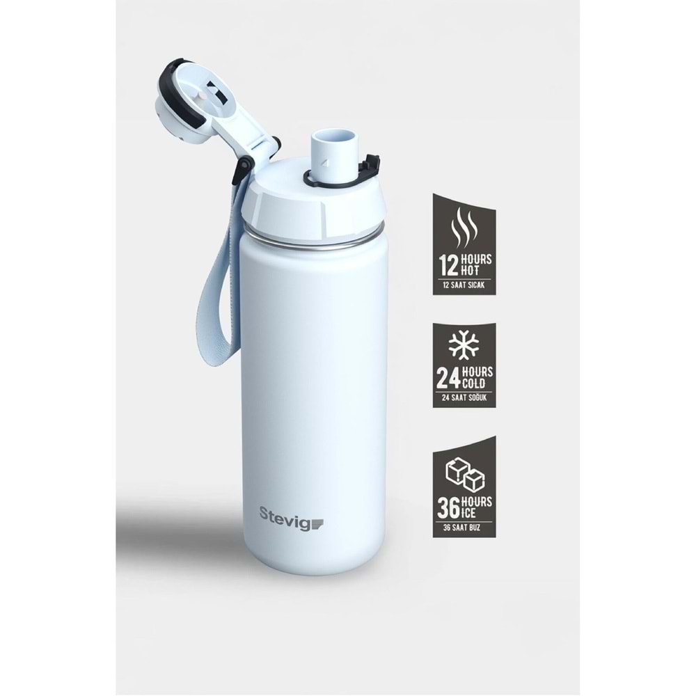 STEVIG 1 HAND LEAK-PROOF SIZDIRMAZ ÇELİK TERMOS 500 ML ICE MELT ST-223