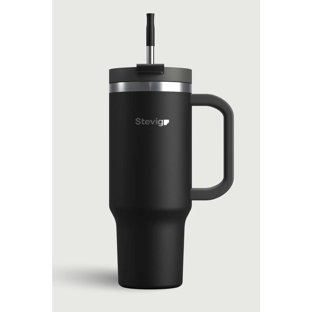 STEVIG 2 MOODS TUCK-IN TUMBLER SIZDIRMAZ ÇELİK TERMOS 900 ML BLACK ST-236