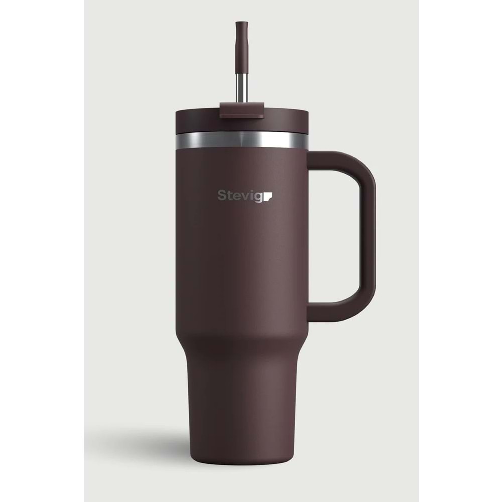 STEVIG 2 MOODS TUCK-IN TUMBLER SIZDIRMAZ ÇELİK TERMOS 900 ML CHOCOLATE PLUM ST-238