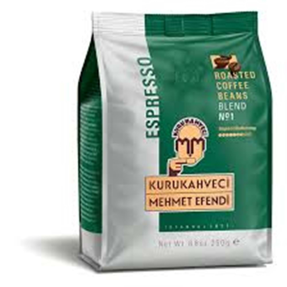 Kurukahveci Mehmet Efendi Espresso Çekirdek Kahve 250 Gr