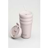 Stevig 3 Bubble Two-Cap Straw Tumbler Çelik Termos 600 Ml Soft Quartz St-248