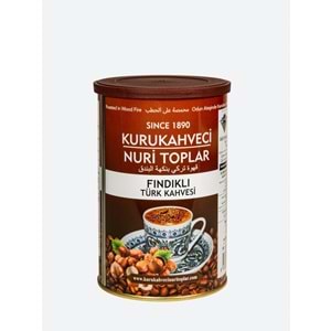 KURUKAHVECİ NURİ TOPLAR FINDIKLI TÜRK KAHVESİ 250 GR TENEKE