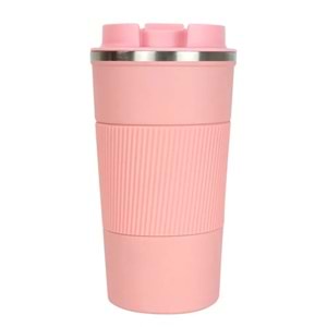TERMOS MUG BARDAK BASKILI PEMBE