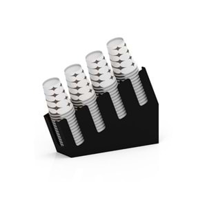 KAHVECİNİZ 4 BÖLMELİ EĞİMLİ KARTON BARDAK STANDI 8 OZ 4 KADEMELİ