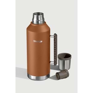 STEVIG 1 CAMPER KLASİK KULPLU SIZDIRMAZ ÇELİK TERMOS 2.2 LT. AUTUMN LEAF ST-263