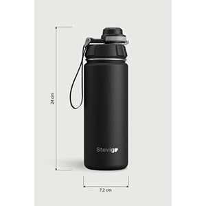 STEVIG 1 HAND LEAK-PROOF SIZDIRMAZ ÇELİK TERMOS 500 ML BLACK ST-207