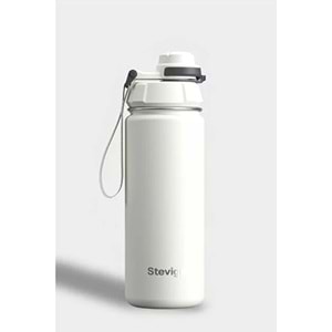 STEVIG 1 HAND LEAK-PROOF SIZDIRMAZ ÇELİK TERMOS 500 ML STAR WHITE ST-220