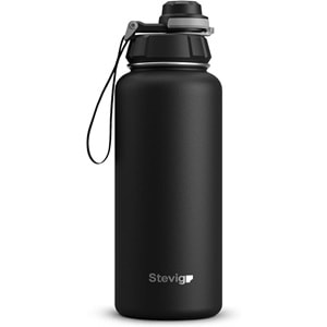 STEVIG 1 HAND LEAK-PROOF SIZDIRMAZ ÇELİK TERMOS 1000 ML BLACK ST-210