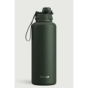 STEVIG 1 HAND LEAK-PROOF SIZDIRMAZ ÇELİK TERMOS 1000 ML GREEN ST-215