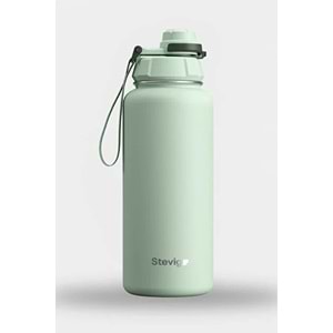STEVIG 1 HAND LEAK-PROOF SIZDIRMAZ ÇELİK TERMOS 1000 ML SMOKE GREEN ST-218