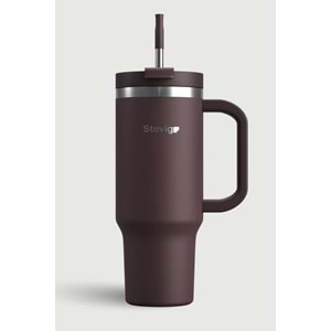 STEVIG 2 MOODS TUCK-IN TUMBLER SIZDIRMAZ ÇELİK TERMOS 900 ML CHOCOLATE PLUM ST-238