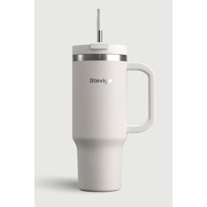 STEVIG STEVIG 2 MOODS TUCK-IN TUMBLER SIZDIRMAZ ÇELİK TERMOS 900 ML WHITE SAND ST-242