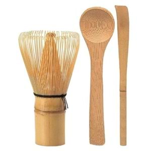 Matcha Çayı Hazırlama Bambu 3 Lü Set