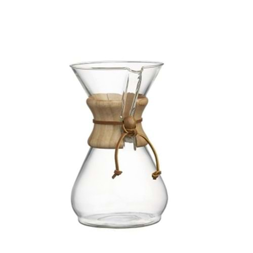 KAHVECİNİZ CAM KAHVE DEMLEME EKİPMANI 600 ML 4 CUP CHEMEX