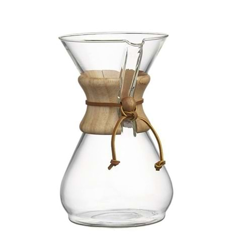 KAHVECİNİZ CAM KAHVE DEMLEME EKİPMANI 800 ML 6 CUP CHEMEX