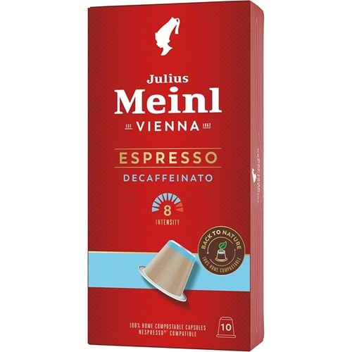 JULIUS MEİNL DECAFFEİNATO NESPRESSO UYYUMLU KAPSÜL KAHVE 10 ADET