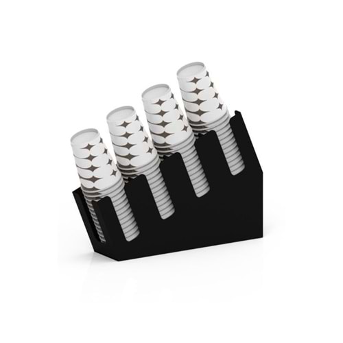 KAHVECİNİZ 4 BÖLMELİ EĞİMLİ KARTON BARDAK STANDI 8 OZ 4 KADEMELİ