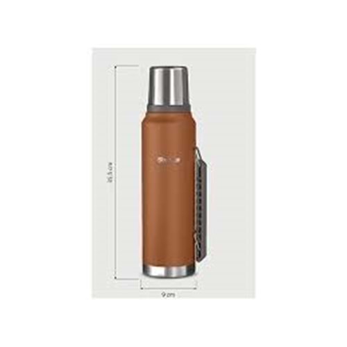STEVIG 1 CAMPER KLASİK KULPLU SIZDIRMAZ ÇELİK TERMOS 1.2 LT. AUTUMN LEAF ST-259