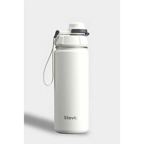 STEVIG 1 HAND LEAK-PROOF SIZDIRMAZ ÇELİK TERMOS 500 ML STAR WHITE ST-220