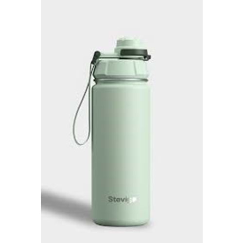 STEVIG 1 HAND LEAK-PROOF SIZDIRMAZ ÇELİK TERMOS 500 ML SMOKE GREEN ST-221