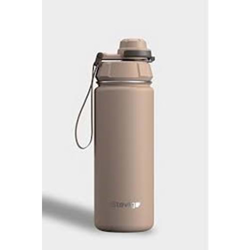 STEVIG 1 HAND LEAK-PROOF SIZDIRMAZ ÇELİK TERMOS 500 ML LIGHT BROWN ST-224
