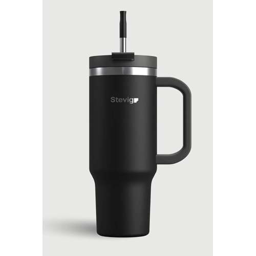 STEVIG 2 MOODS TUCK-IN TUMBLER SIZDIRMAZ ÇELİK TERMOS 900 ML BLACK ST-236