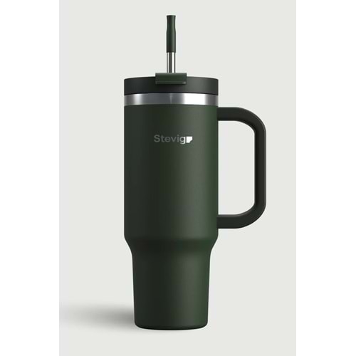 STEVIG 2 MOODS TUCK-IN TUMBLER SIZDIRMAZ ÇELİK TERMOS 900 ML GREEN ST-237