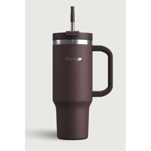 STEVIG 2 MOODS TUCK-IN TUMBLER SIZDIRMAZ ÇELİK TERMOS 900 ML CHOCOLATE PLUM ST-238