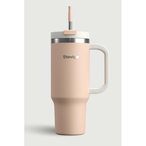 STEVIG 2 MOODS TUCK-IN TUMBLER SIZDIRMAZ ÇELİK TERMOS 900 ML BISQUE ST-239