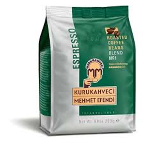 Kurukahveci Mehmet Efendi Espresso Çekirdek Kahve 250 Gr