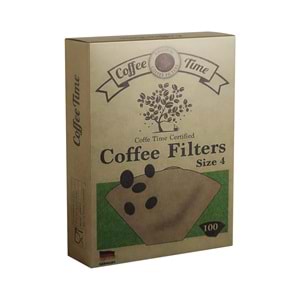 COFFEE TİME 4 NUMARA FİLTRE KAĞIDI 100 ADET KAHVERENGİ