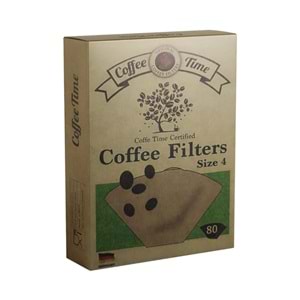 COFFEE TİME 4 NUMARA KAHVERENGİ FİLTRE KAHVE KAĞIDI 80 ADET